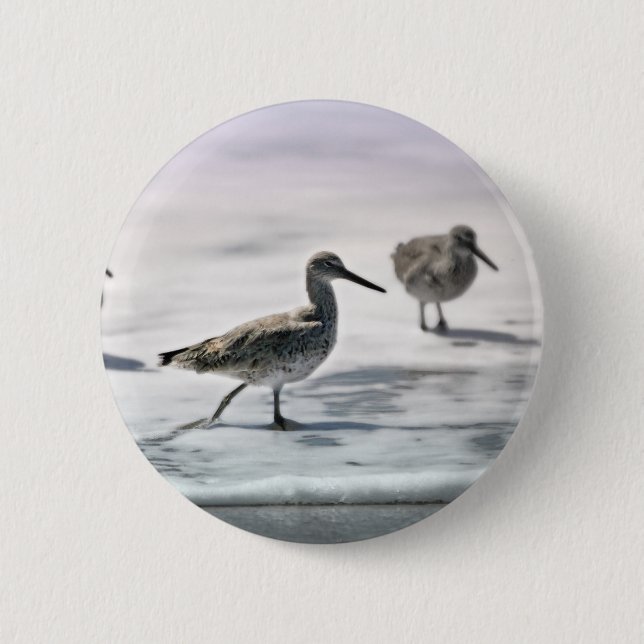 Sandpipers 2 Inch Round Button (Front)