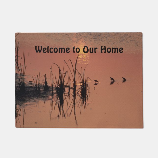 Sandpipers at Sunset Welcome Doormat (Front)