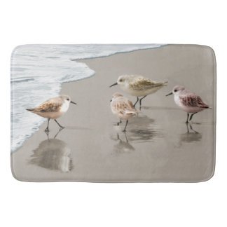 Sandpipers at the Shoreline Bath Mat