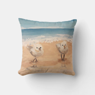 Sandpipers by the Sea Shore Coussin extérieur
