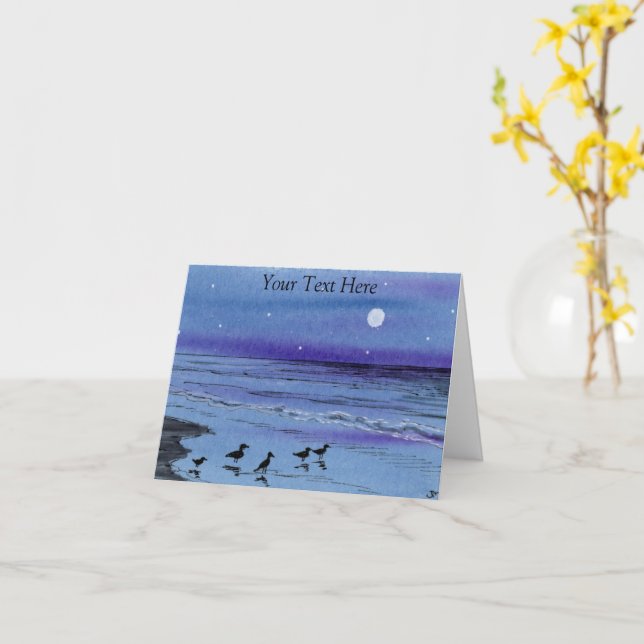 Sandpipers Card (Yellow Flower)