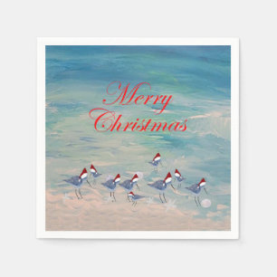 Sandpipers Christmas Holiday party napkins
