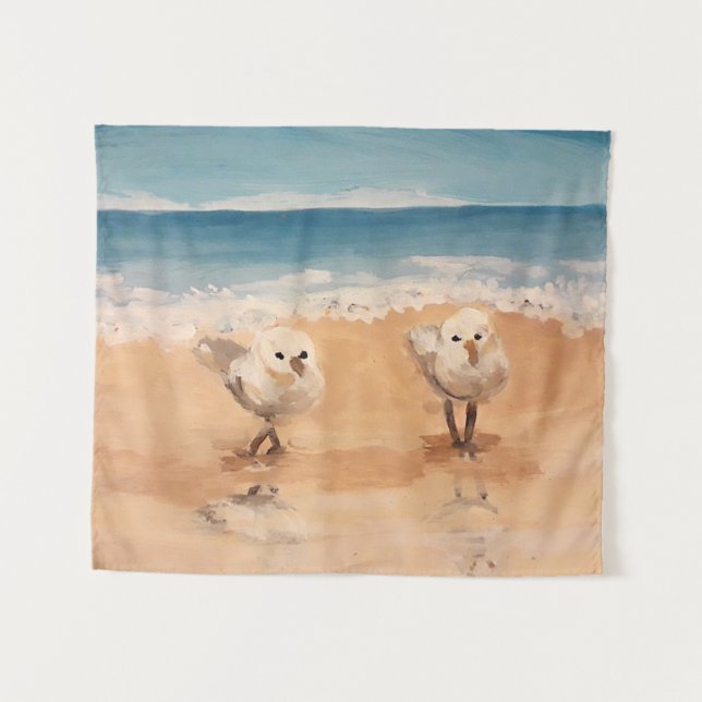 Sandpipers de la Tapisserie Sea Shore (Devant (Horizontal))