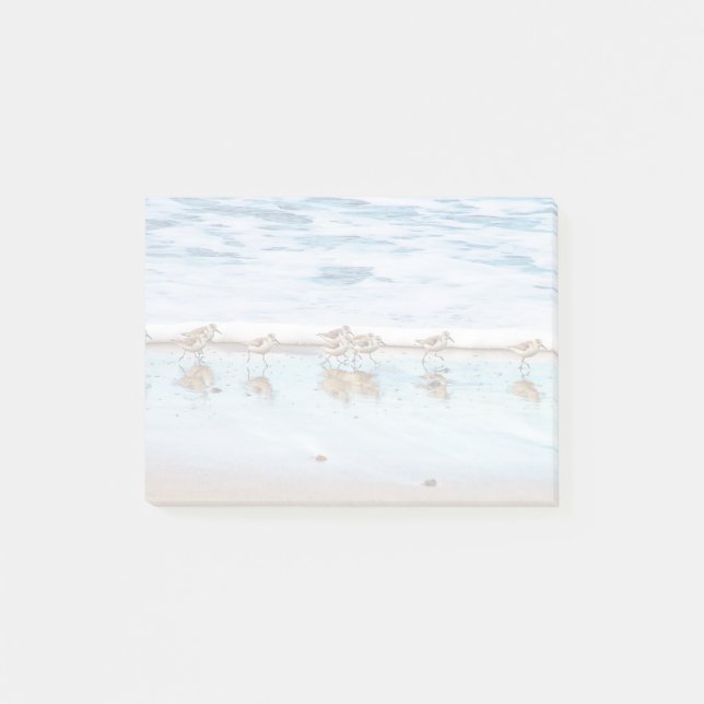 Sandpipers Running Along The Beach Post-it Notes (Front)