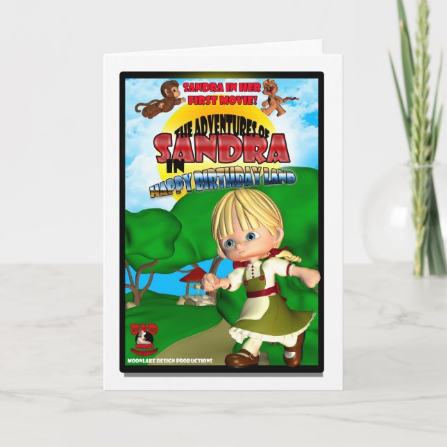 Sandra Birthday Card DVD box spoof (Front)