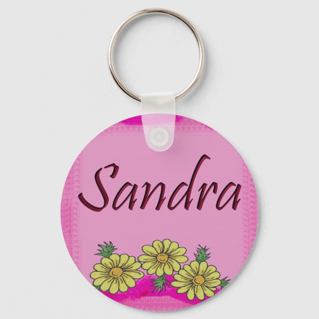 Sandra Daisy Keychain (Front)