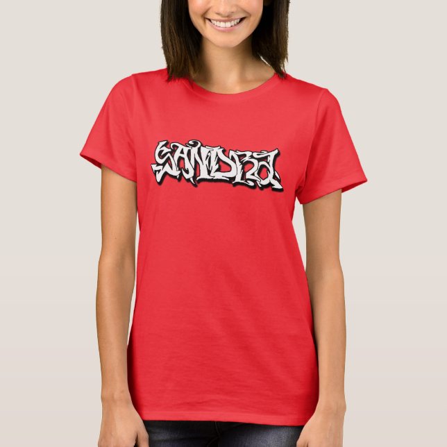Sandra Graffiti Name T Shirt (Front)