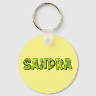Sandra Name Kiwi Design Keychain