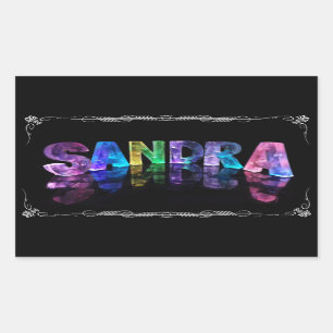 Sandra  - The Name Sandra in 3D Lights (Photograph Sticker
