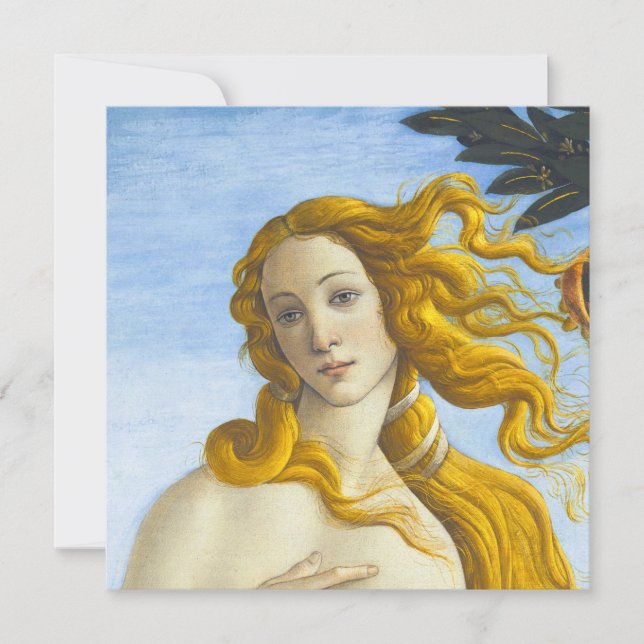 Sandro Botticelli - Birth of Venus Close-up Invitation (Front)