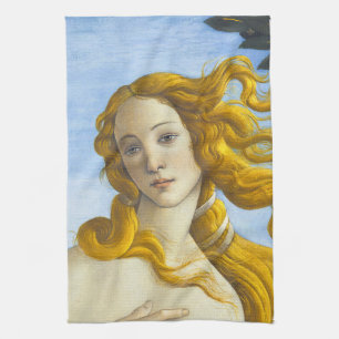Sandro Botticelli - Birth of Venus Close-up Kitchen Towel
