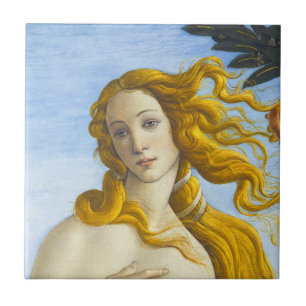 Sandro Botticelli - Birth of Venus Close-up Tile