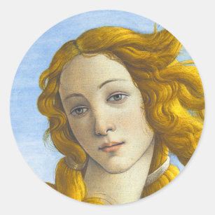 Sandro Botticelli - Birth of Venus Detail Classic Round Sticker