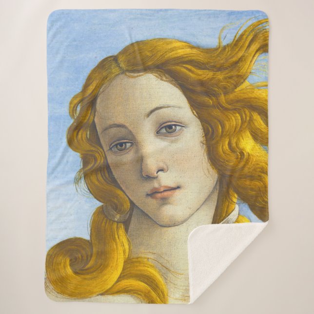 Sandro Botticelli - Birth of Venus Detail Sherpa Blanket (Front)