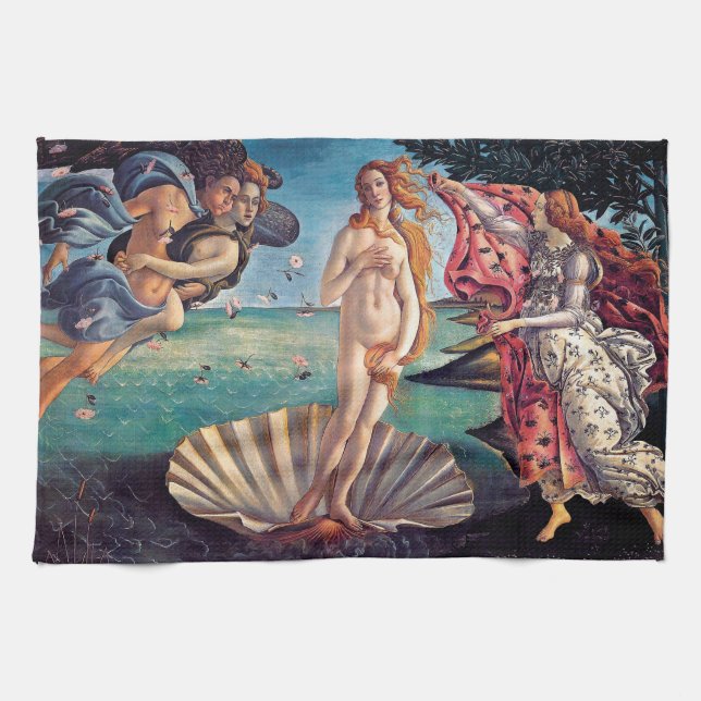 Sandro Botticelli - Birth of Venus - Fine Art Kitchen Towel (Horizontal)