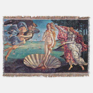Sandro Botticelli - Birth of Venus - Fine Art Throw Blanket