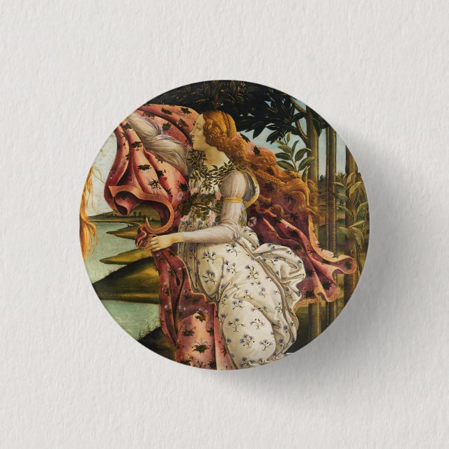 Sandro Botticelli Birth of Venus Hora of Spring 1 Inch Round Button (Front)