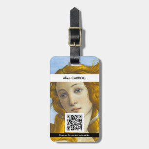Sandro Botticelli - Birth of Venus - QR Code Luggage Tag