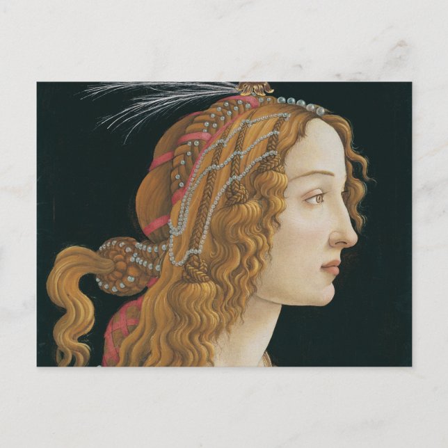 Sandro Botticelli - Idealized Portrait of a Lady Postcard (Front)