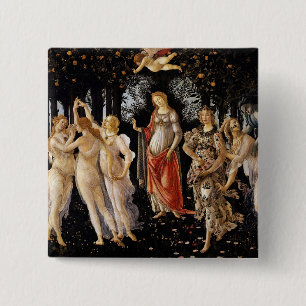 Sandro Botticelli - La Primavera 2 Inch Square Button
