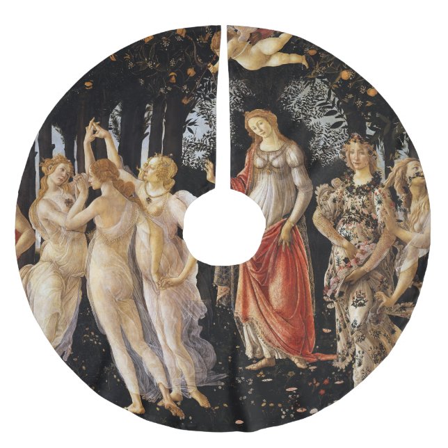 Sandro Botticelli - La Primavera Brushed Polyester Tree Skirt (Front)