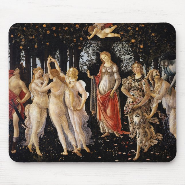 Sandro Botticelli - La Primavera Mouse Pad (Front)