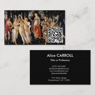 Sandro Botticelli - La Primavera - QR Code Business Card