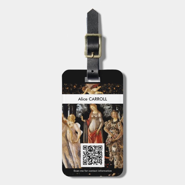 Sandro Botticelli - La Primavera - QR Code Luggage Tag (Front Vertical)