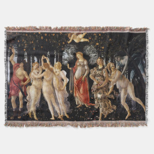 Sandro Botticelli - La Primavera Throw Blanket