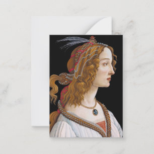 Sandro Botticelli - Portrait of Simonetta Vespucci Card