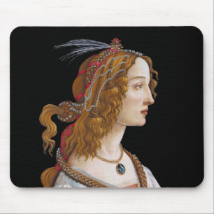 Sandro Botticelli - Portrait of Simonetta Vespucci Mouse Pad