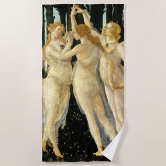 Sandro Botticelli "Primavera - Three Graces"  Beach Towel