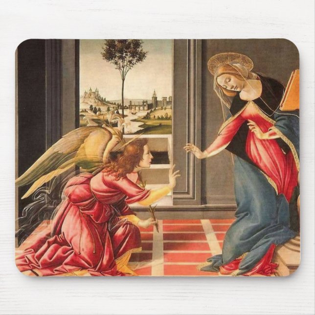 Sandro Botticelli - The Annunciation Mouse Pad (Front)