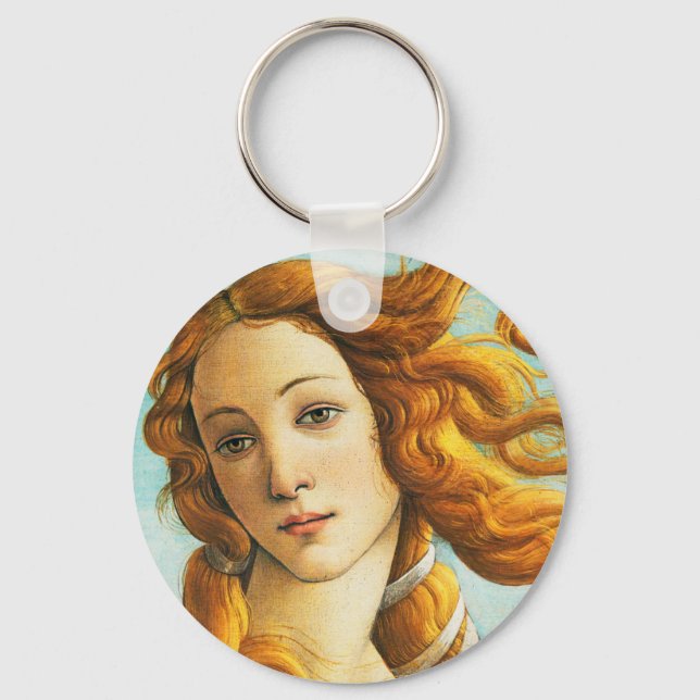 Sandro Botticelli The Birth of Venus Face Detail Keychain (Front)