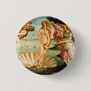 Sandro Botticelli The Birth of Venus Fine Art 1 Inch Round Button