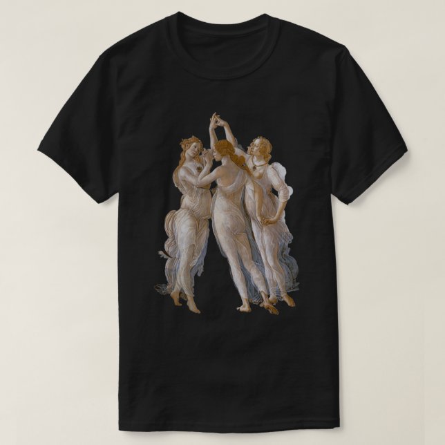 Sandro Botticelli the Three Graces T-Shirt (Design Front)
