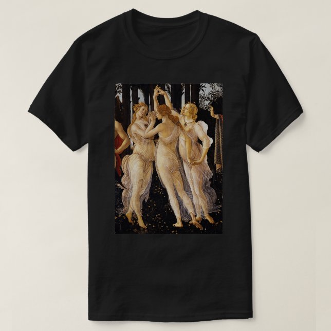 Sandro Botticelli Three Graces in Primavera T-Shirt (Design Front)