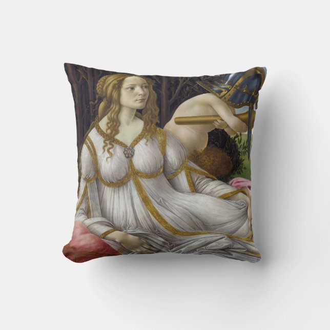 Sandro Botticelli - Venus and Mars, left side Throw Pillow (Front)