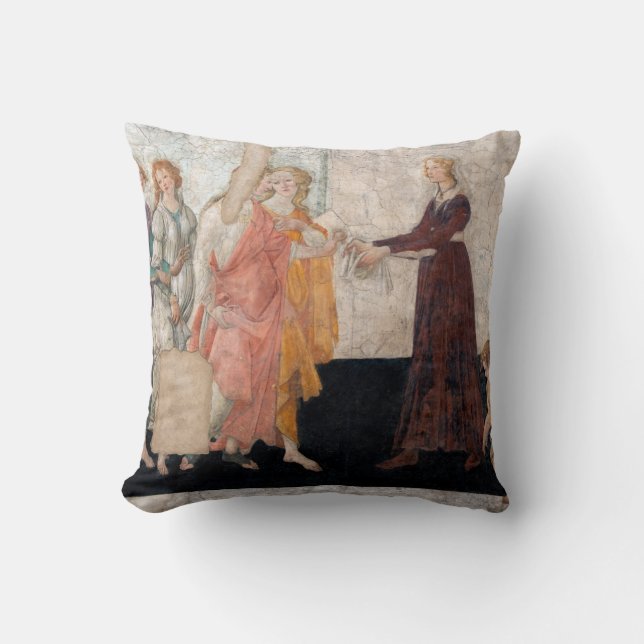 Sandro Botticelli - Venus and the Three Graces Throw Pillow (Front)