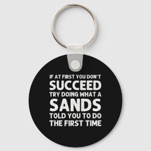 Sands Funny Surname Family Tree Birthday Reunion I Keychain