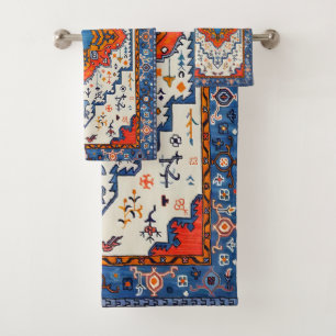 Sands of Time: Heritage Boho Moroccan Art Bath Towel Set