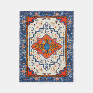 Sands of Time: Heritage Boho Moroccan Art Fleece Blanket
