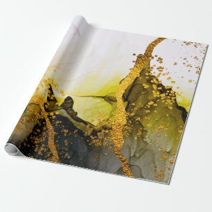 Sands wilderness- ART. Golden swirl. Vibrant and b Wrapping Paper