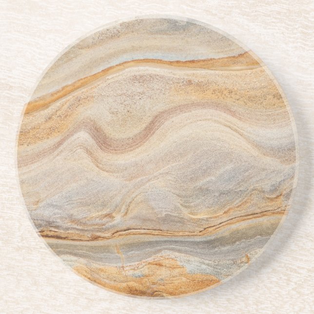 Sandstone Background - Sand, Stone Rock Customized Coaster (Front)