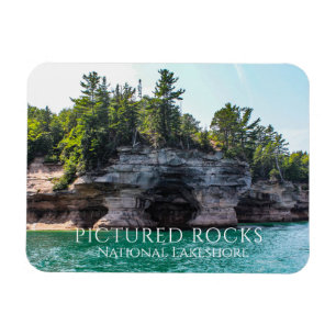 Sandstone Bluffs, Caves, Pictured Rocks, Michigan Magnet