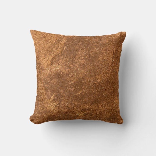 Sandstone Brown Design Throw Pillow (Front)