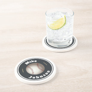 Sandstone Coaster -  Custom Baseball (add name)