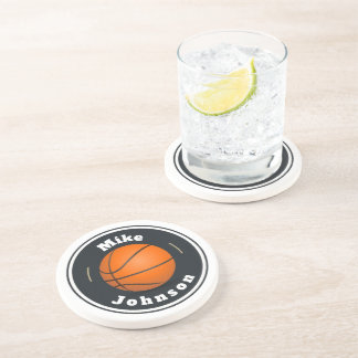 Sandstone Coaster - Custom Basketball (add name)