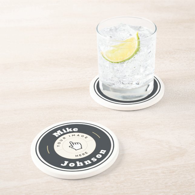 Sandstone Coaster - Custom Personalized (add name) (Side)