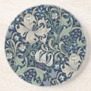 SANDSTONE COASTER : WILLIAM MORRIS : HONEYSUCKLE